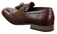 Ανδρικά Δερμάτινα Slip-On Παπούτσια Οδήγησης με Φούντες, Μοκασίνια, Κλασικά, Vintage, Ρετρό