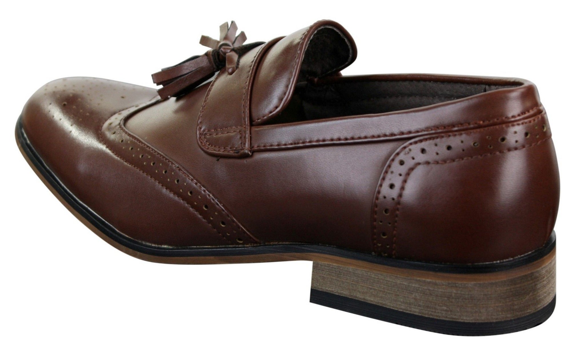 Ανδρικά Δερμάτινα Slip-On Παπούτσια Οδήγησης με Φούντες, Μοκασίνια, Κλασικά, Vintage, Ρετρό