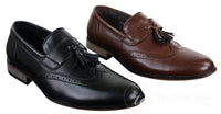 Ανδρικά Δερμάτινα Slip-On Παπούτσια Οδήγησης με Φούντες, Μοκασίνια, Κλασικά, Vintage, Ρετρό