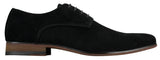 Ανδρικά παπούτσια Nubuck Suede με κορδόνια και λάστιχο στο τελείωμα, μπλε, καφέ, μαύρο