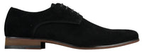 Ανδρικά παπούτσια Nubuck Suede με κορδόνια και λάστιχο στο τελείωμα, μπλε, καφέ, μαύρο