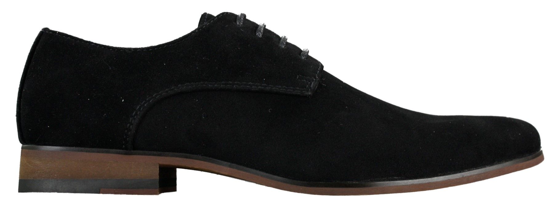 Ανδρικά παπούτσια Nubuck Suede με κορδόνια και λάστιχο στο τελείωμα, μπλε, καφέ, μαύρο