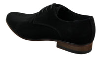 Ανδρικά παπούτσια Nubuck Suede με κορδόνια και λάστιχο στο τελείωμα, μπλε, καφέ, μαύρο