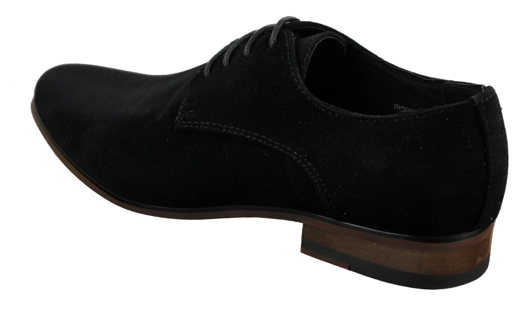 Ανδρικά παπούτσια Nubuck Suede με κορδόνια και λάστιχο στο τελείωμα, μπλε, καφέ, μαύρο