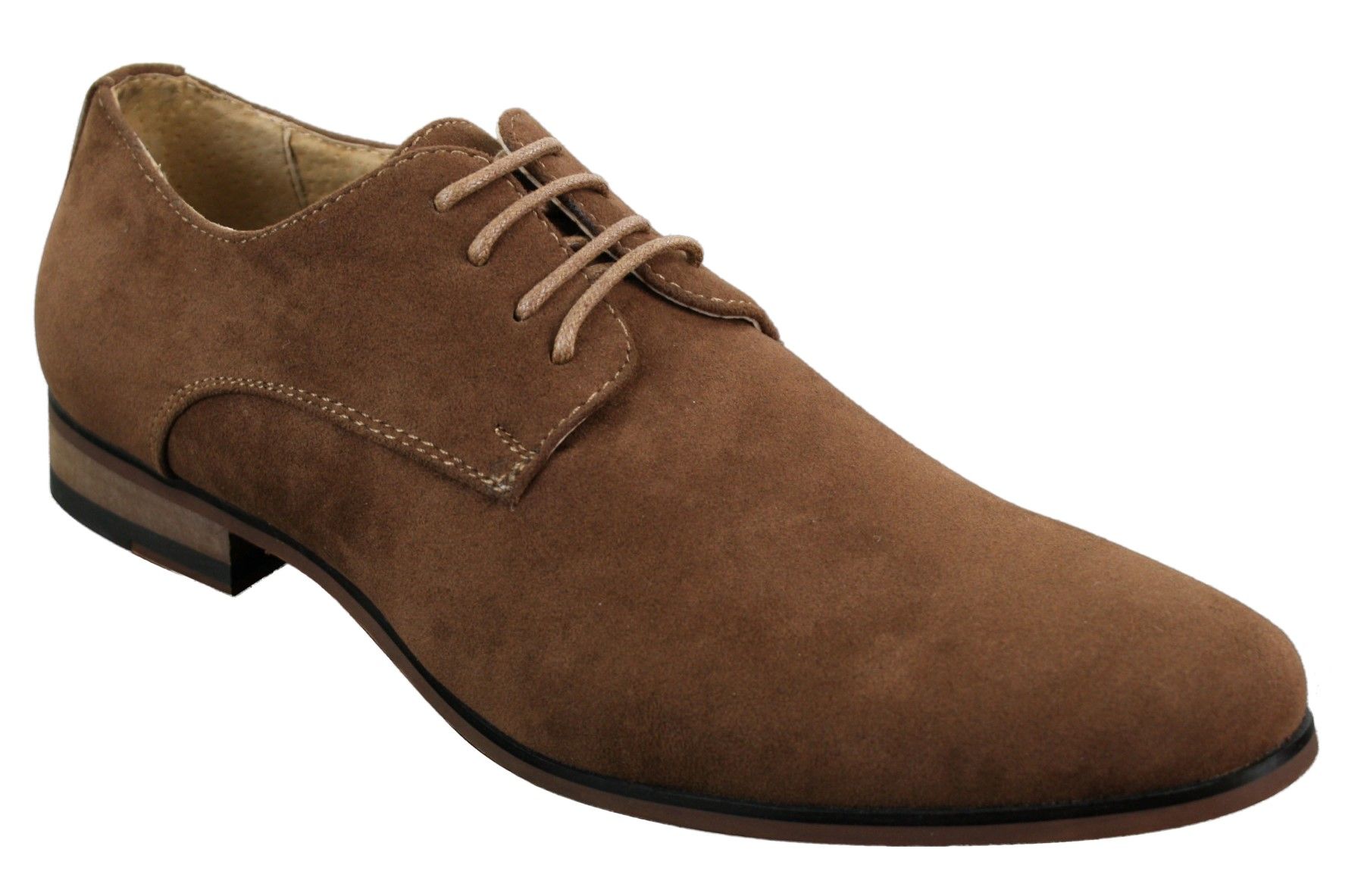 Ανδρικά παπούτσια Nubuck Suede με κορδόνια και λάστιχο στο τελείωμα, μπλε, καφέ, μαύρο