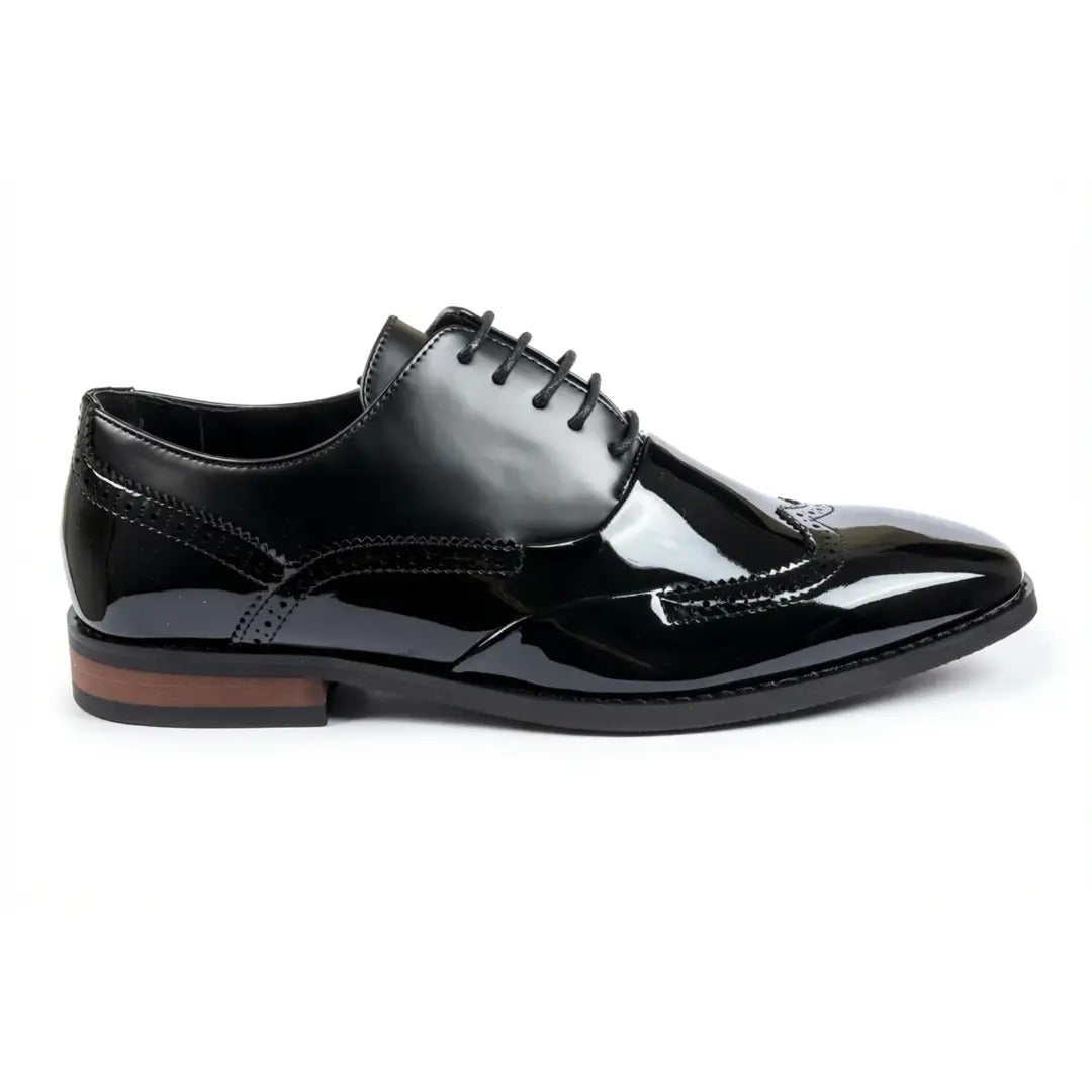 Ανδρικά παπούτσια Oxford από λουστρίνι PU με Wingtip