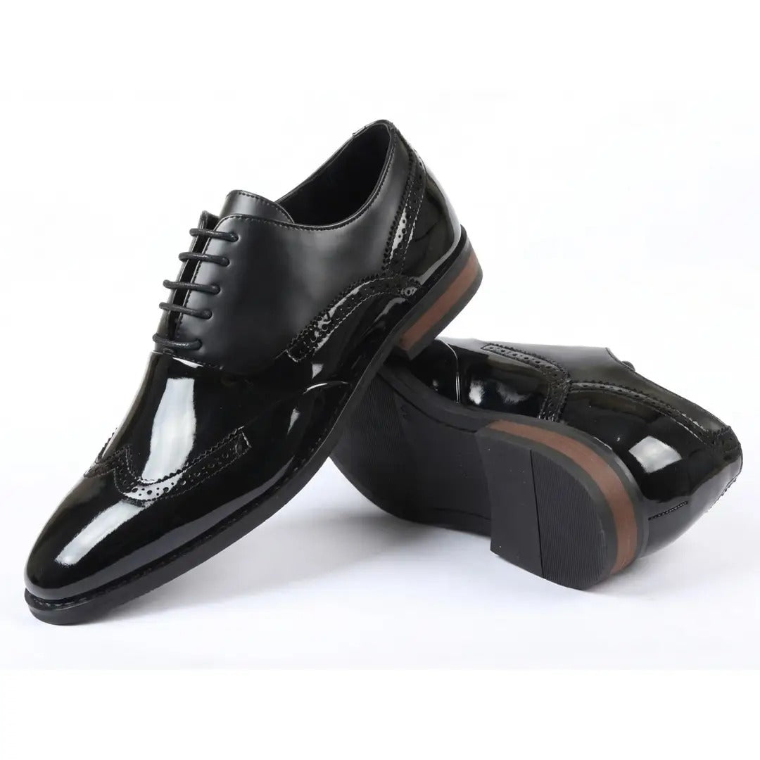 Ανδρικά παπούτσια Oxford από λουστρίνι PU με Wingtip