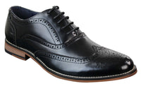 Ανδρικά δερμάτινα ρετρό vintage παπούτσια Gatsby Brouges Smart Designer με κορδόνια