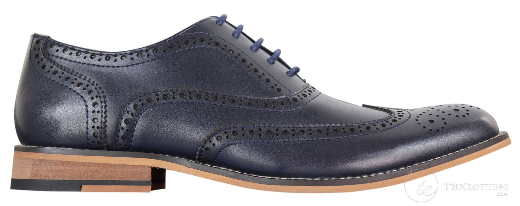 Ανδρικά δερμάτινα ρετρό vintage παπούτσια Gatsby Brouges Smart Designer με κορδόνια