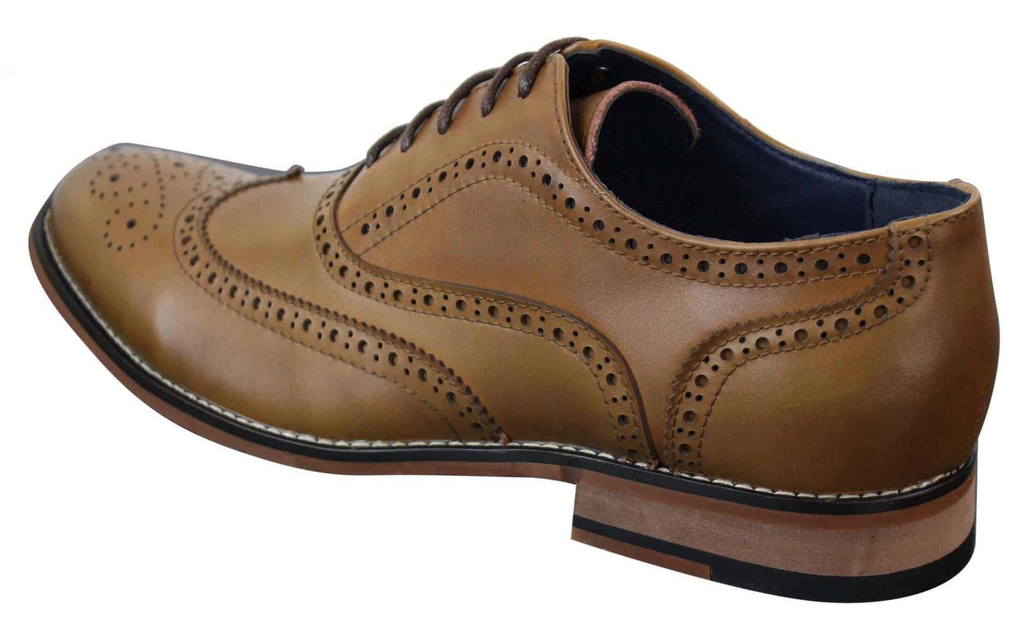 Ανδρικά δερμάτινα ρετρό vintage παπούτσια Gatsby Brouges Smart Designer με κορδόνια