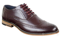 Ανδρικά δερμάτινα ρετρό vintage παπούτσια Gatsby Brouges Smart Designer με κορδόνια