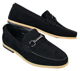 Ανδρικά Loafers με αγκράφα Horsebit Driving Shoes Retro Smart Casual Suede