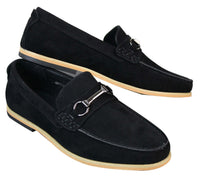 Ανδρικά Loafers με αγκράφα Horsebit Driving Shoes Retro Smart Casual Suede