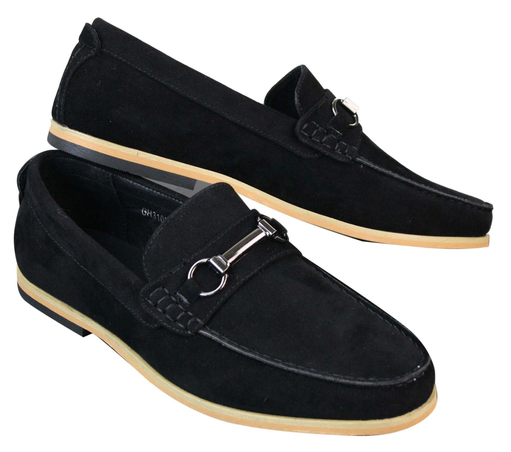 Ανδρικά Loafers με αγκράφα Horsebit Driving Shoes Retro Smart Casual Suede