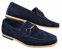 Ανδρικά Loafers με αγκράφα Horsebit Driving Shoes Retro Smart Casual Suede