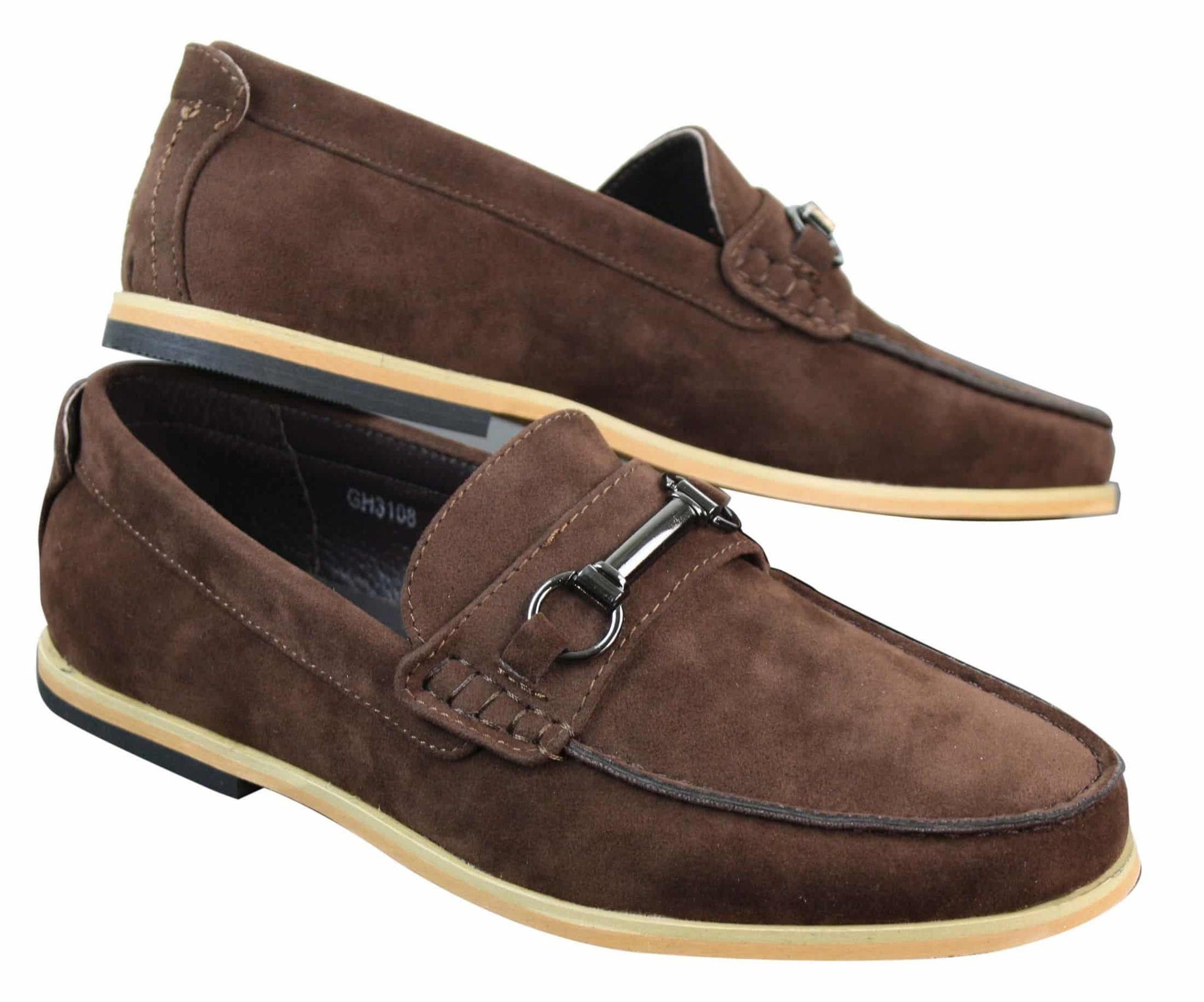 Ανδρικά Loafers με αγκράφα Horsebit Driving Shoes Retro Smart Casual Suede