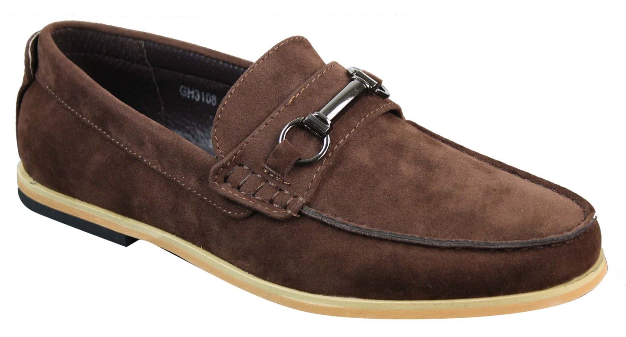 Ανδρικά Loafers με αγκράφα Horsebit Driving Shoes Retro Smart Casual Suede