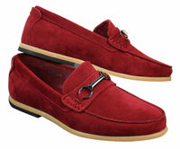 Ανδρικά Loafers με αγκράφα Horsebit Driving Shoes Retro Smart Casual Suede