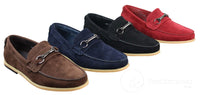 Ανδρικά Loafers με αγκράφα Horsebit Driving Shoes Retro Smart Casual Suede