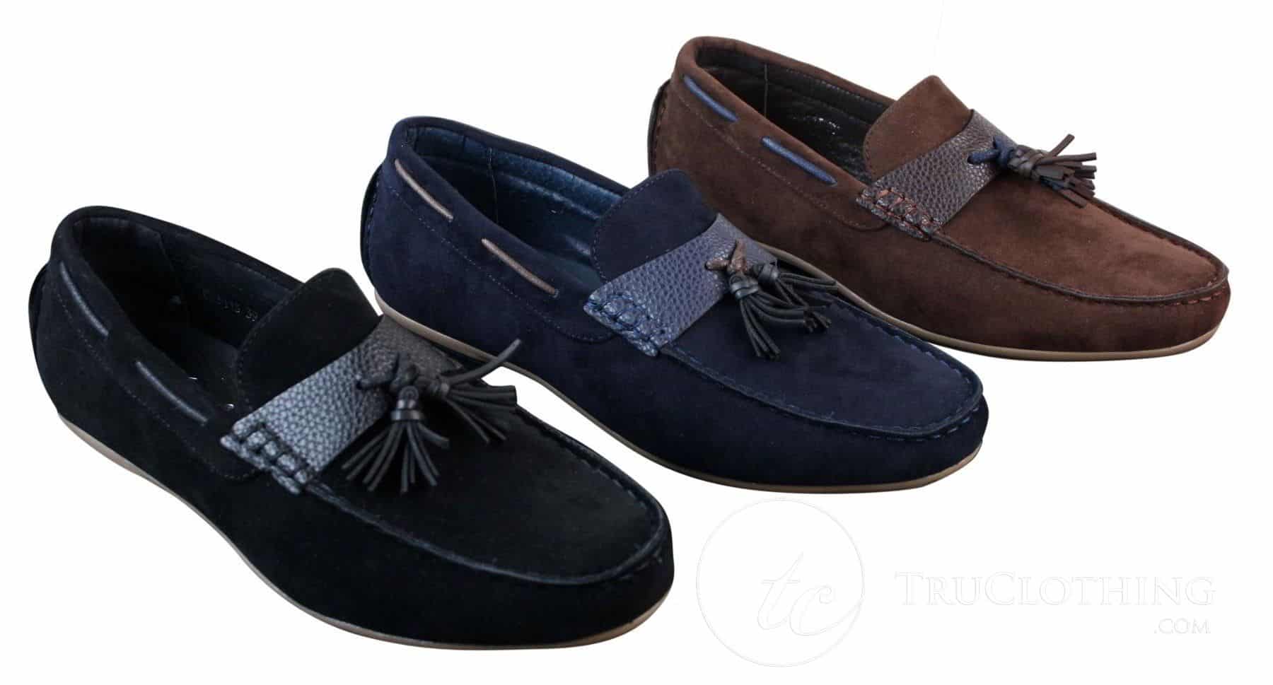 Ανδρικά Slip-on Δερμάτινα Παπούτσια Οδήγησης με Εσωτερική Πόρπη PU, Σατέν, Έξυπνα, Casual Loafers