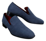Ανδρικά Slip On Σουέτ Loafers Driving Shoes Δερμάτινα Smart Casual Κόκκινο Μπλε Μαύρο