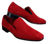 Ανδρικά Slip On Σουέτ Loafers Driving Shoes Δερμάτινα Smart Casual Κόκκινο Μπλε Μαύρο