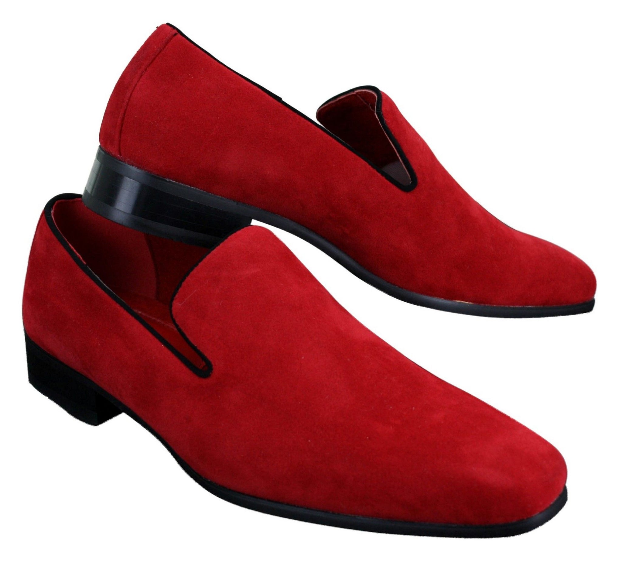 Ανδρικά Slip On Σουέτ Loafers Driving Shoes Δερμάτινα Smart Casual Κόκκινο Μπλε Μαύρο