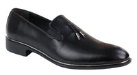 Ανδρικά παπούτσια με slip-on και μεταλλικό φινίρισμα