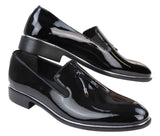 Ανδρικά παπούτσια με slip-on και μεταλλικό φινίρισμα