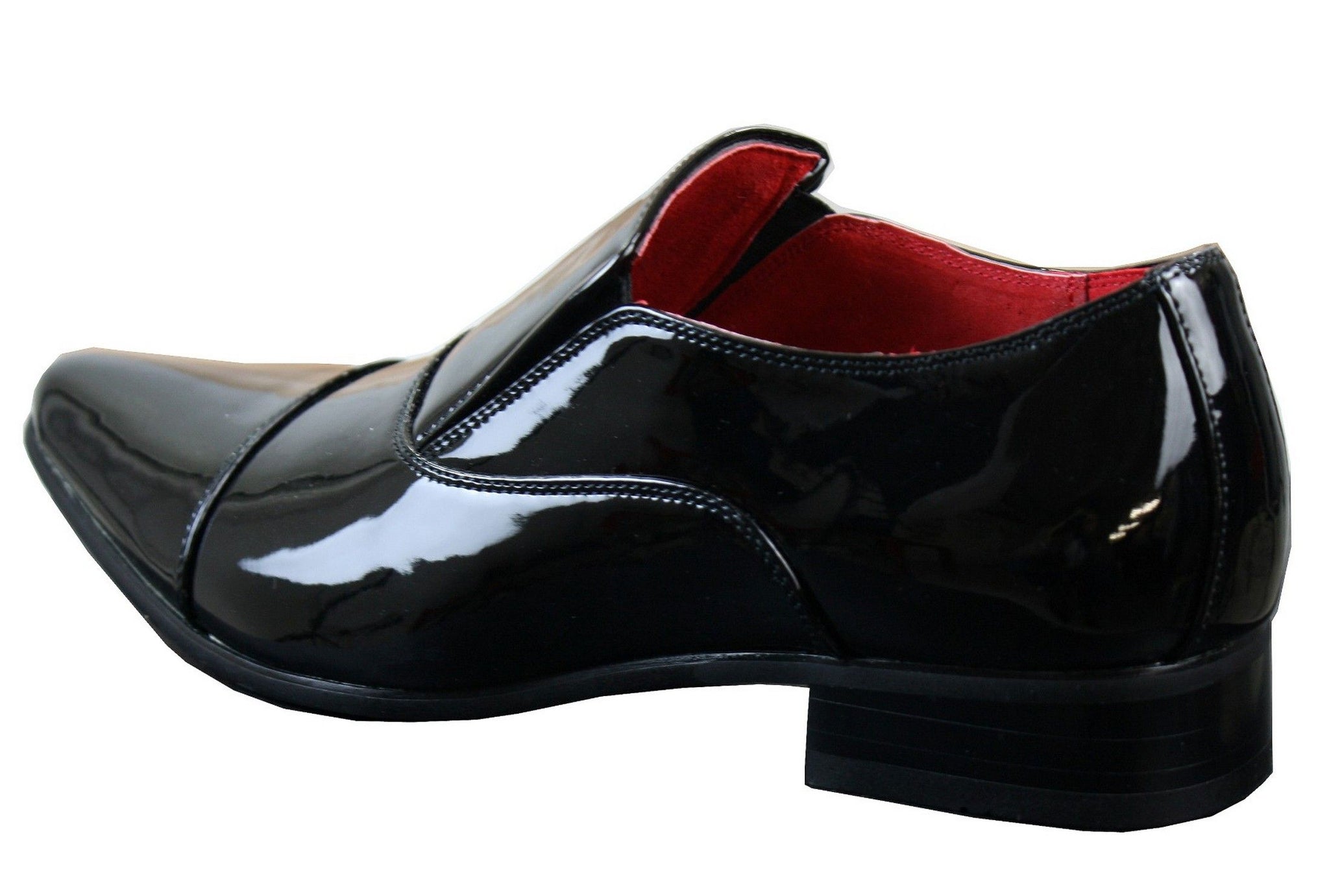 Ανδρικά Έξυπνα Επίσημα Slip-On Λευκά Λαμπερά Λουστρίνι Παπούτσια με Δερμάτινη Επένδυση Ιταλικά