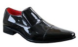Ανδρικά Έξυπνα Επίσημα Slip-On Λευκά Λαμπερά Λουστρίνι Παπούτσια με Δερμάτινη Επένδυση Ιταλικά