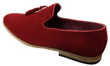 Ανδρικά σουέτ μοκασίνια οδήγηση slip-on με σχέδιο φούντας από δέρμα σε μαύρο χρώμα, άνεση