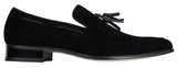 Ανδρικά σουέτ μοκασίνια με slip-on σχέδιο φούντας από δέρμα, smart casual