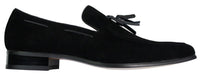 Ανδρικά σουέτ μοκασίνια με slip-on σχέδιο φούντας από δέρμα, smart casual