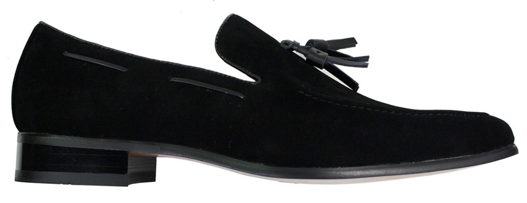 Ανδρικά σουέτ μοκασίνια με slip-on σχέδιο φούντας από δέρμα, smart casual
