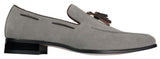 Ανδρικά σουέτ μοκασίνια με slip-on σχέδιο φούντας από δέρμα, smart casual