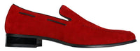 Ανδρικά σουέτ μοκασίνια με slip-on σχέδιο φούντας από δέρμα, smart casual
