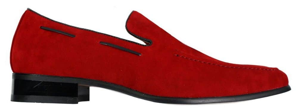Ανδρικά σουέτ μοκασίνια με slip-on σχέδιο φούντας από δέρμα, smart casual
