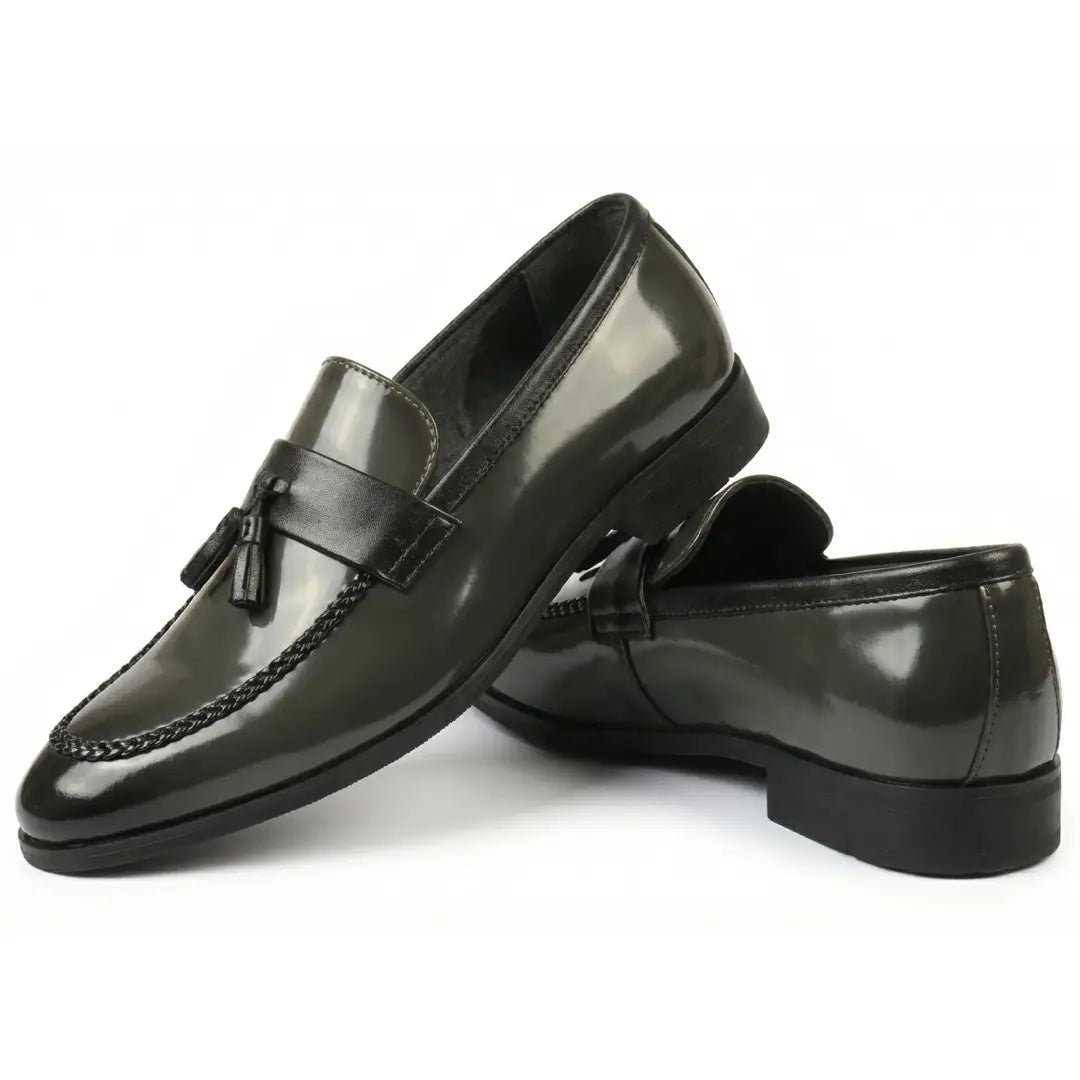 Ανδρικά Loafers με Γυαλιστερό Φούντα και Σλιπ-Οn