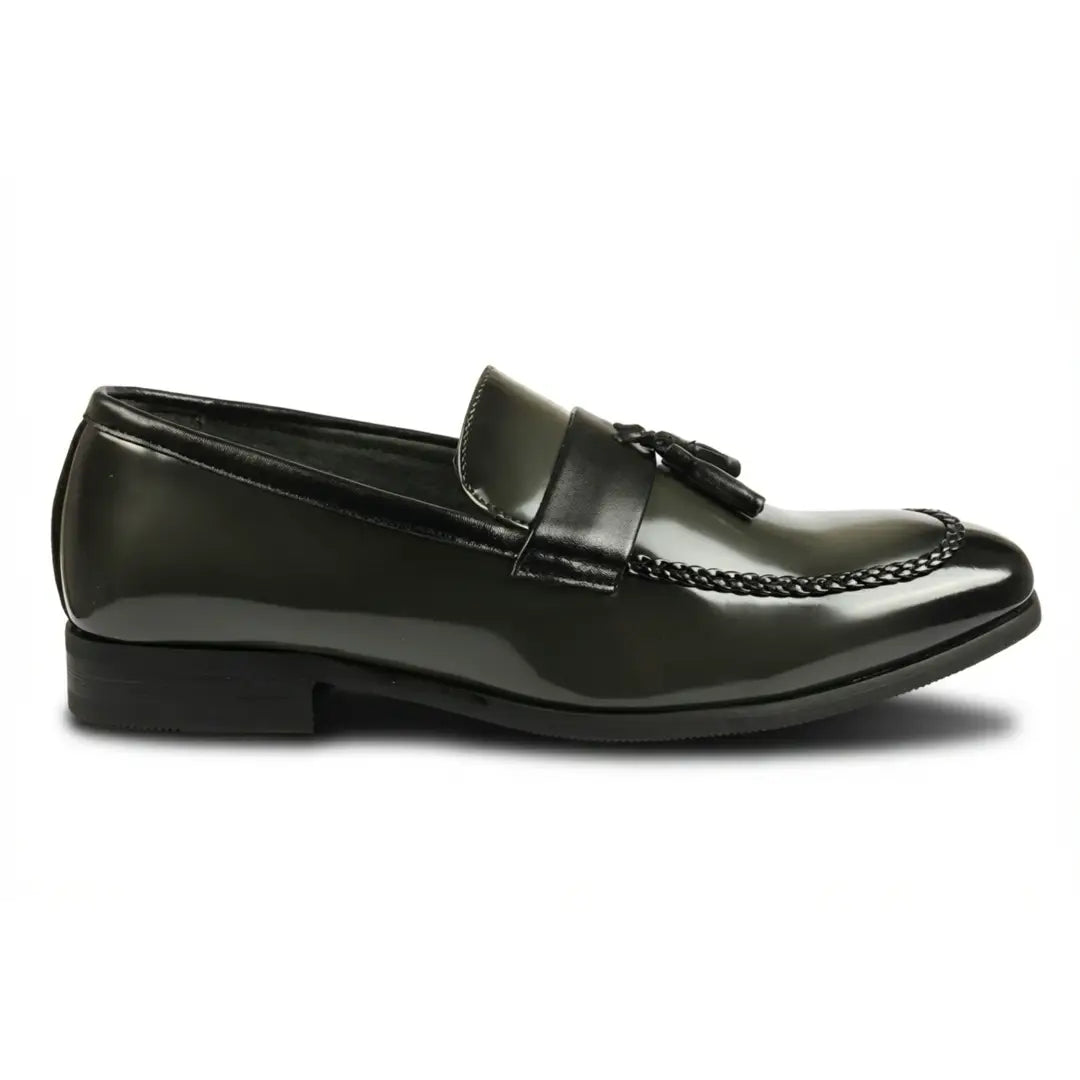 Ανδρικά Loafers με Γυαλιστερό Φούντα και Σλιπ-Οn