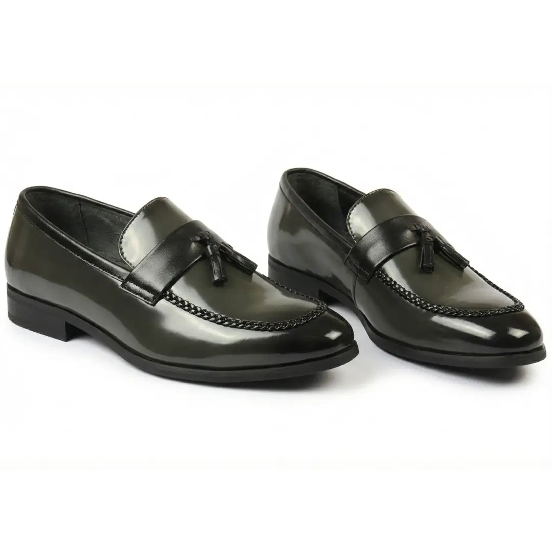 Ανδρικά Loafers με Γυαλιστερό Φούντα και Σλιπ-Οn