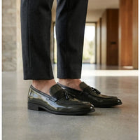 Ανδρικά Loafers με Γυαλιστερό Φούντα και Σλιπ-Οn