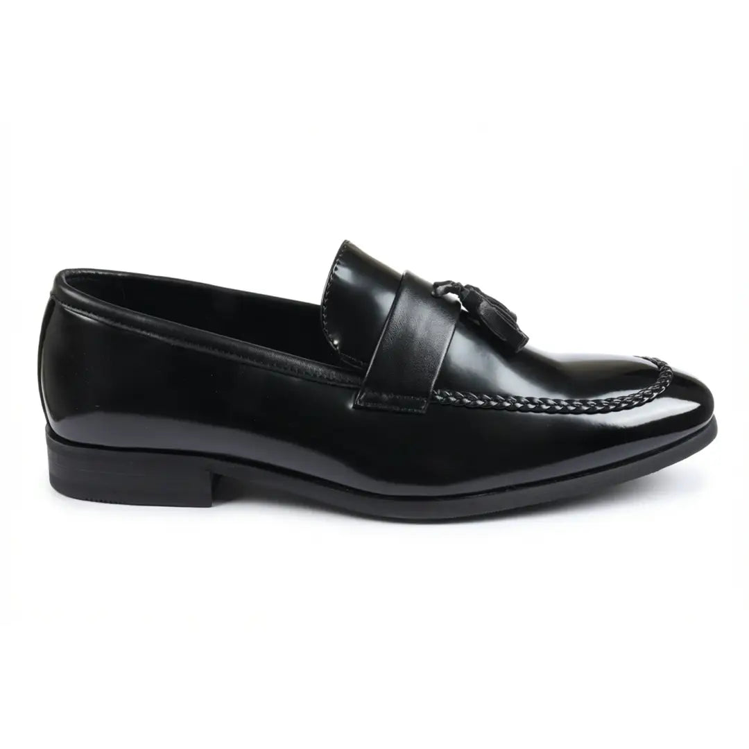 Ανδρικά Loafers με Γυαλιστερό Φούντα και Σλιπ-Οn