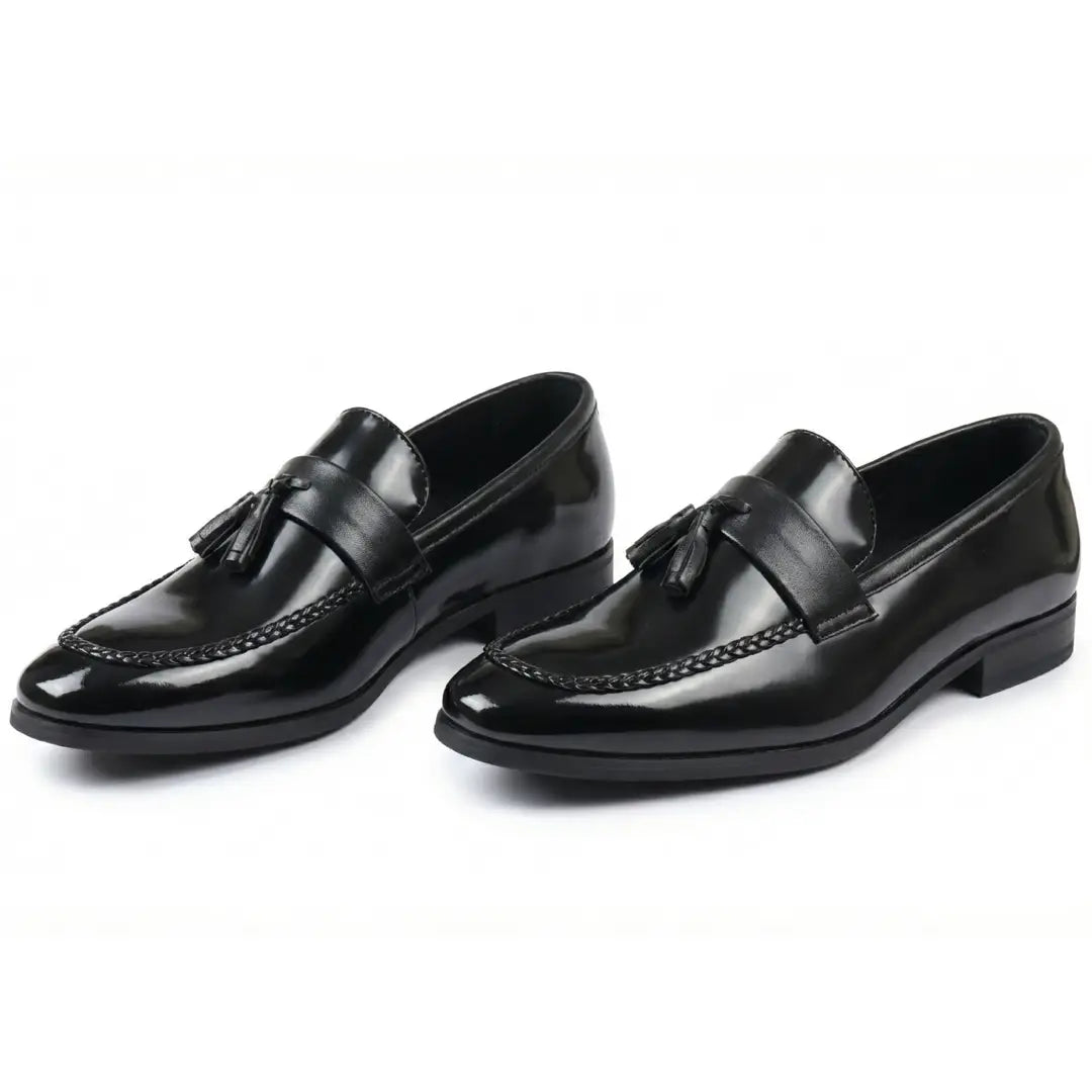 Ανδρικά Loafers με Γυαλιστερό Φούντα και Σλιπ-Οn