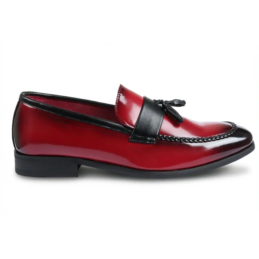 Ανδρικά Loafers με Γυαλιστερό Φούντα και Σλιπ-Οn