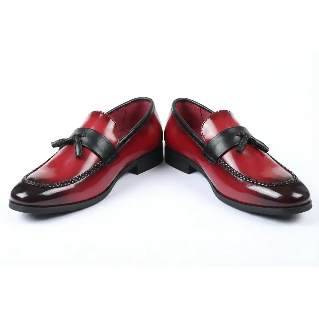 Ανδρικά Loafers με Γυαλιστερό Φούντα και Σλιπ-Οn
