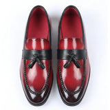Ανδρικά Loafers με Γυαλιστερό Φούντα και Σλιπ-Οn