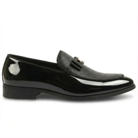 Ανδρικά Loafers με ανάγλυφη υφή και αγκράφα στο μπροστινό μέρος, εμβληματικά, με φιόγκο