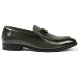 Ανδρικά Loafers με ανάγλυφη υφή και αγκράφα στο μπροστινό μέρος, εμβληματικά, με φιόγκο