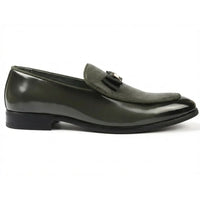 Ανδρικά Loafers με ανάγλυφη υφή και αγκράφα στο μπροστινό μέρος, εμβληματικά, με φιόγκο